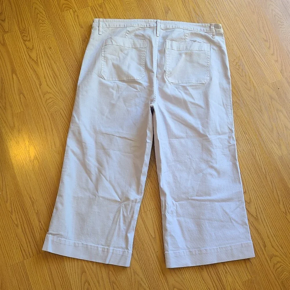 NEW NWT! MADEWELL EMMETT WIDE-LEG CROP PANTS PALE LAVENDER HIGH RISE sz 36 - Picture 4 of 6